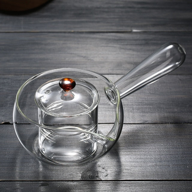 Glas Topf Filter Holzgriff Teezermonie Transparente Teewaren Sets | Brehn
