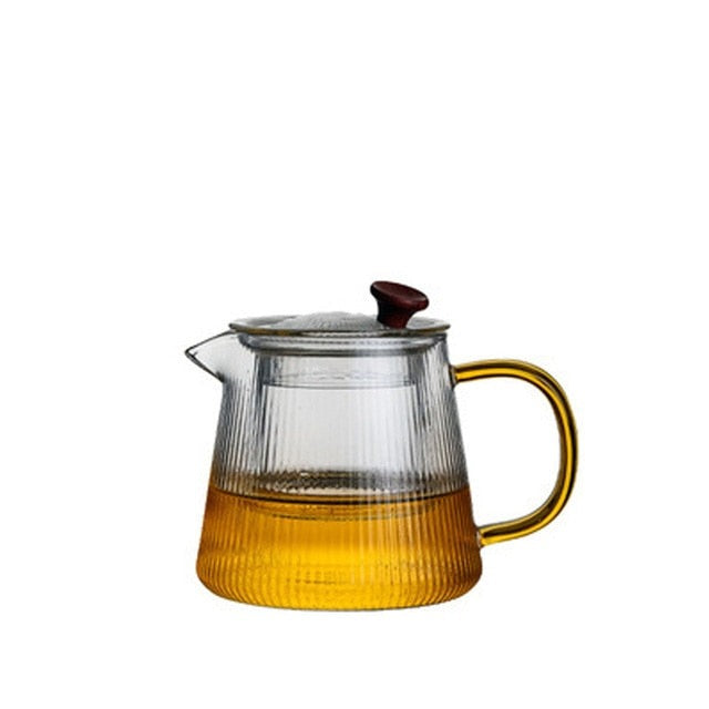 Glas Topf Filter Holzgriff Teezermonie Transparente Teewaren Sets | Brehn