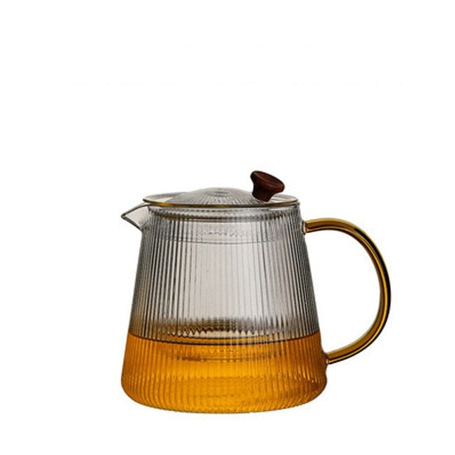 Glas Topf Filter Holzgriff Teezermonie Transparente Teewaren Sets | Brehn