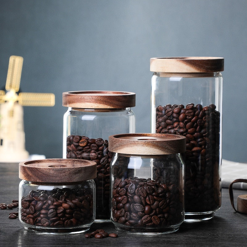 Glasversiegeltes Glas Kaffeebohnenspeicherbehälter Getreidespeicherbehälter Teeglas | Brehn