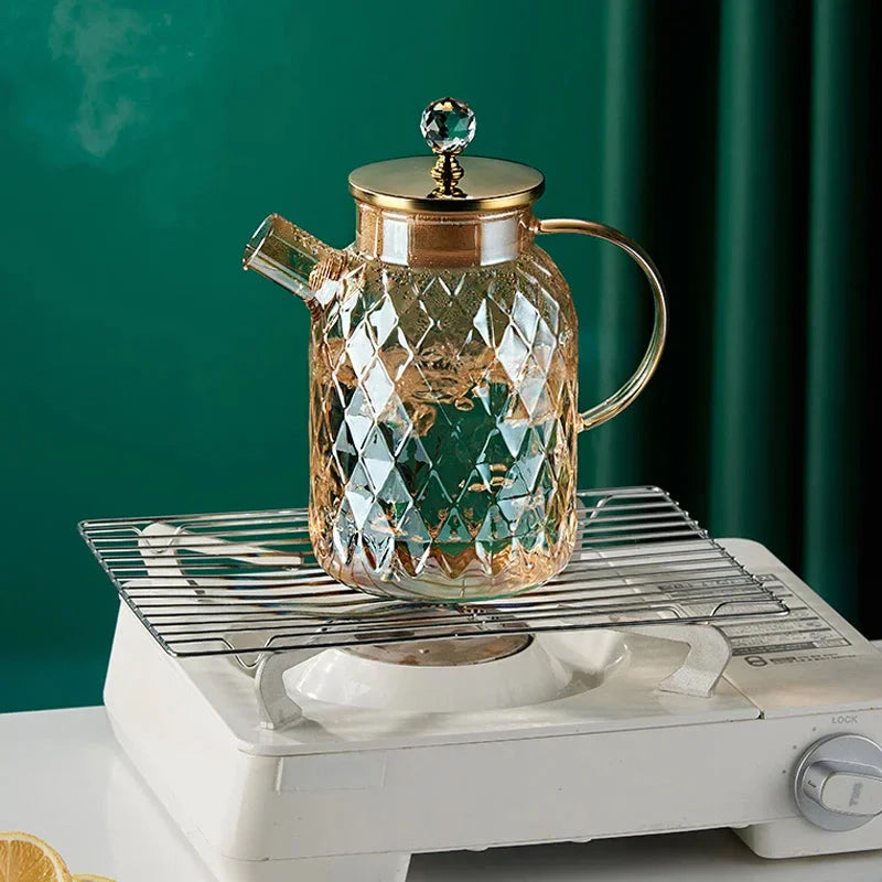 Glas Wasserflaschen Bernsteinfarbe Zuhause Blumen Teekanne Kessel Thermoskanne | Brehn