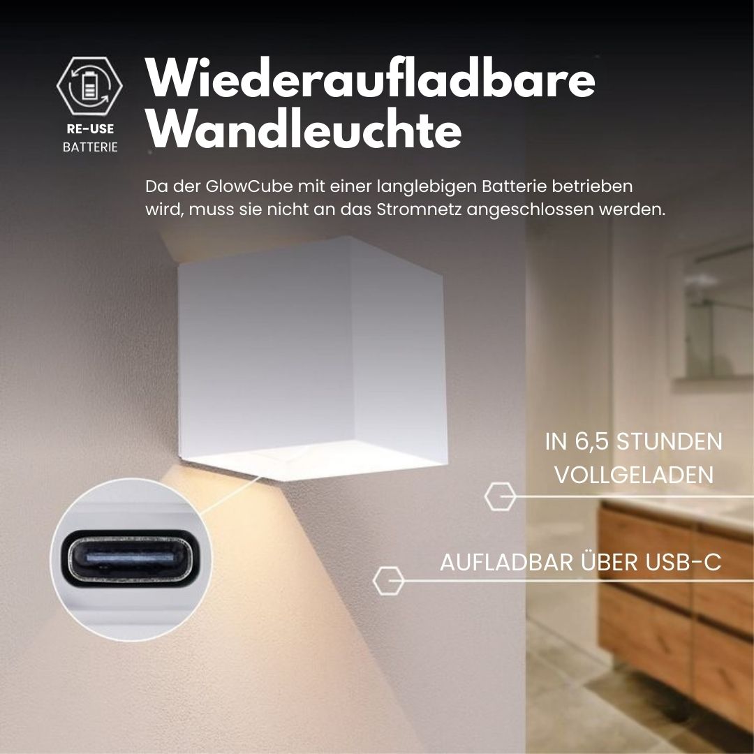 Cubic kabellose Bewegungsmelder-Wandlampe | Brehn