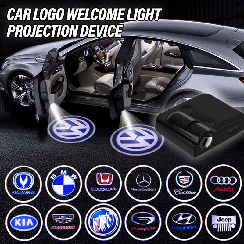 Logoprojektor für Autotüren | Kabellose LED-Begrüßungsleuchte | Individuelles Logo