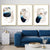 Abstraktes, strukturiertes Wandbild-Set in Marineblau, Elfenbein und Gold (3-teilig)