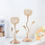 Goldene Kristallblumenform Kerzenhalter Set - Metall Klassisches Design | Brehn