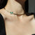Brehn | Goldene Fischgräten-Schmetterlings-Choker-Halskette