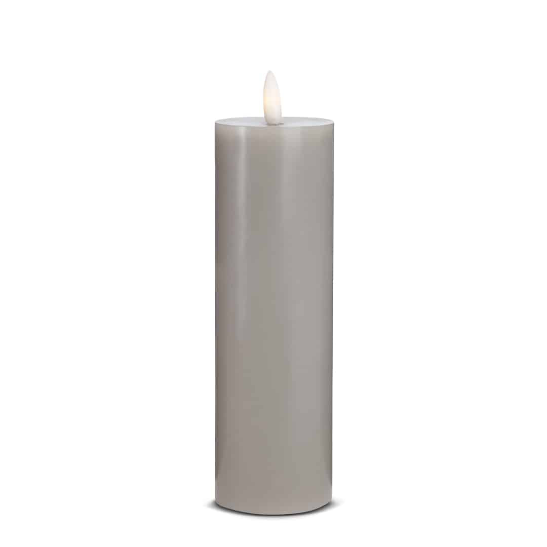 LED Kerze (1 Stück) mit realistischer 3D Flamme 5 x 20 cm | Brehn