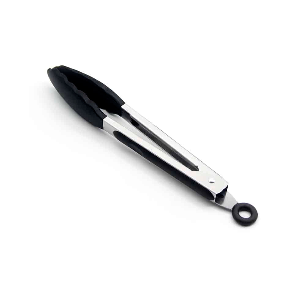 Grillzange aus Silikon und rostfreiem Stahl - 23/30 cm - Weiß / Schwarz | Brehn