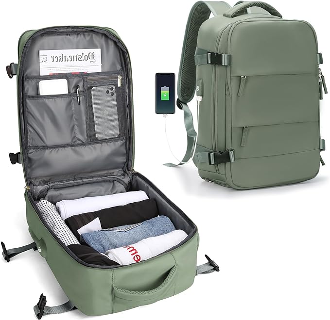 Brehn | Robuster Rucksack für Reisen mit USB-Ladeanschluss