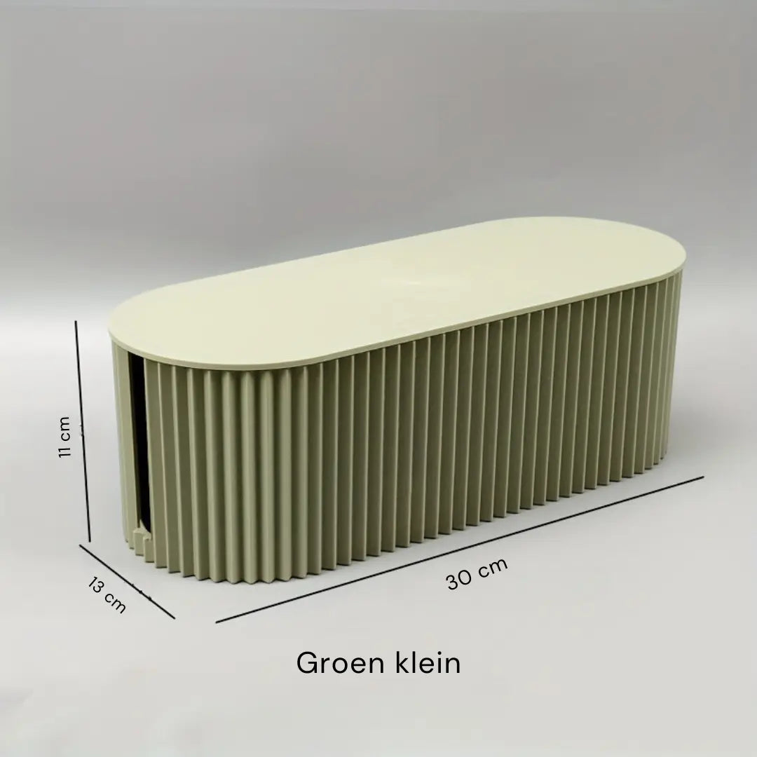 Brehn | Ordoca Kabelbox Schreibtisch Organizer | Kabelmanagement & Aufbewahrung | Weiß | 30x11x13 cm