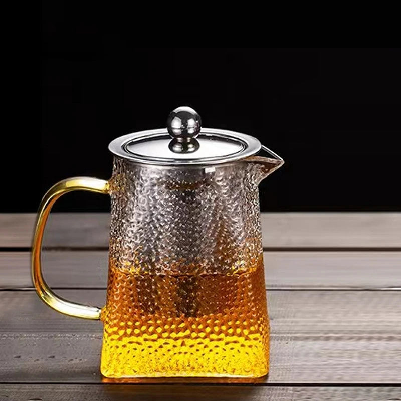 Hammer Glas Teekanne mit Edelstahlfilter Hitzebeständige Teekanne | Brehn