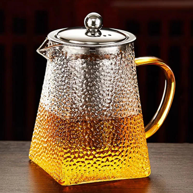 Hammer Glas Teekanne mit Edelstahlfilter Hitzebeständige Teekanne | Brehn