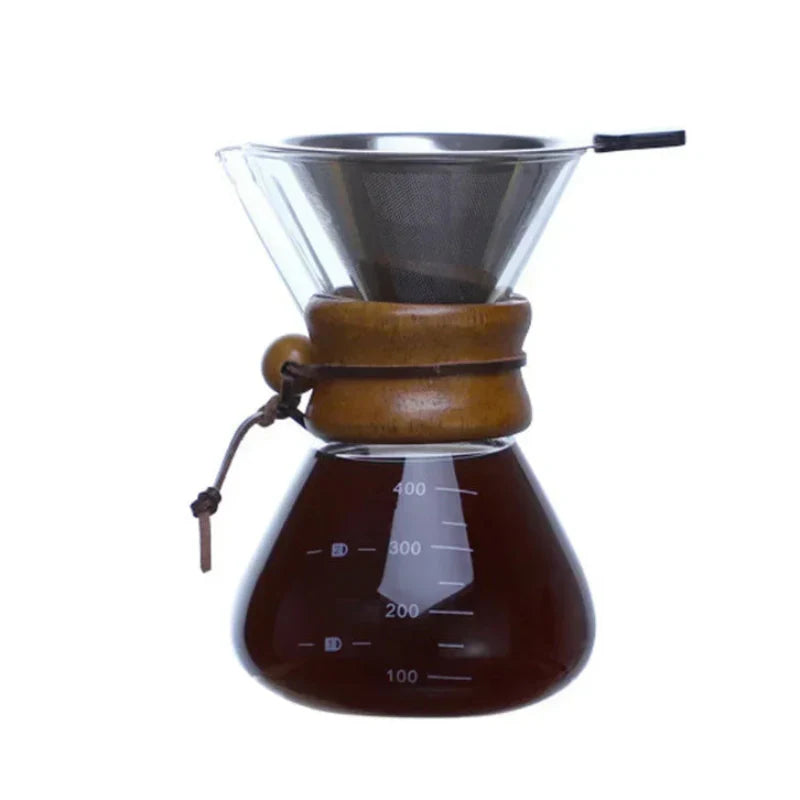 Handglas-Kaffeekanne mit Edelstahlfilter Tropfbrauereikaffe | Brehn