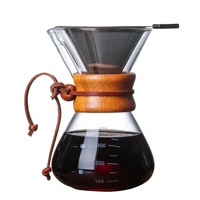 Handglas-Kaffeekanne mit Edelstahlfilter Tropfbrauereikaffe | Brehn