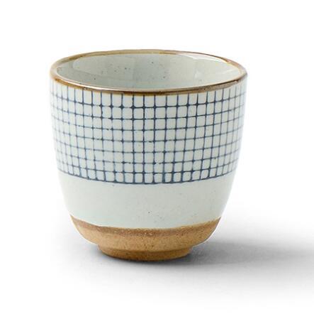 Handgemaltes Gittermuster Teetasse | Brehn