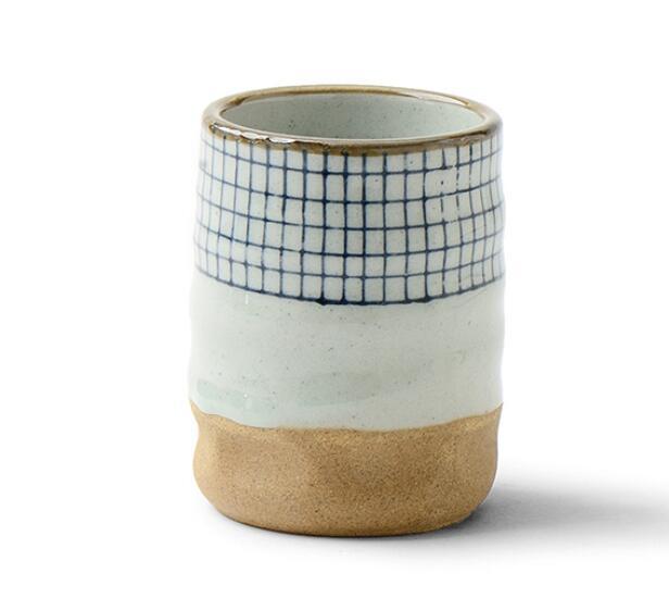 Handgemaltes Gittermuster Teetasse | Brehn