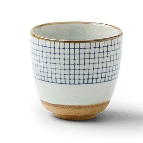 Handgemaltes Gittermuster Teetasse | Brehn