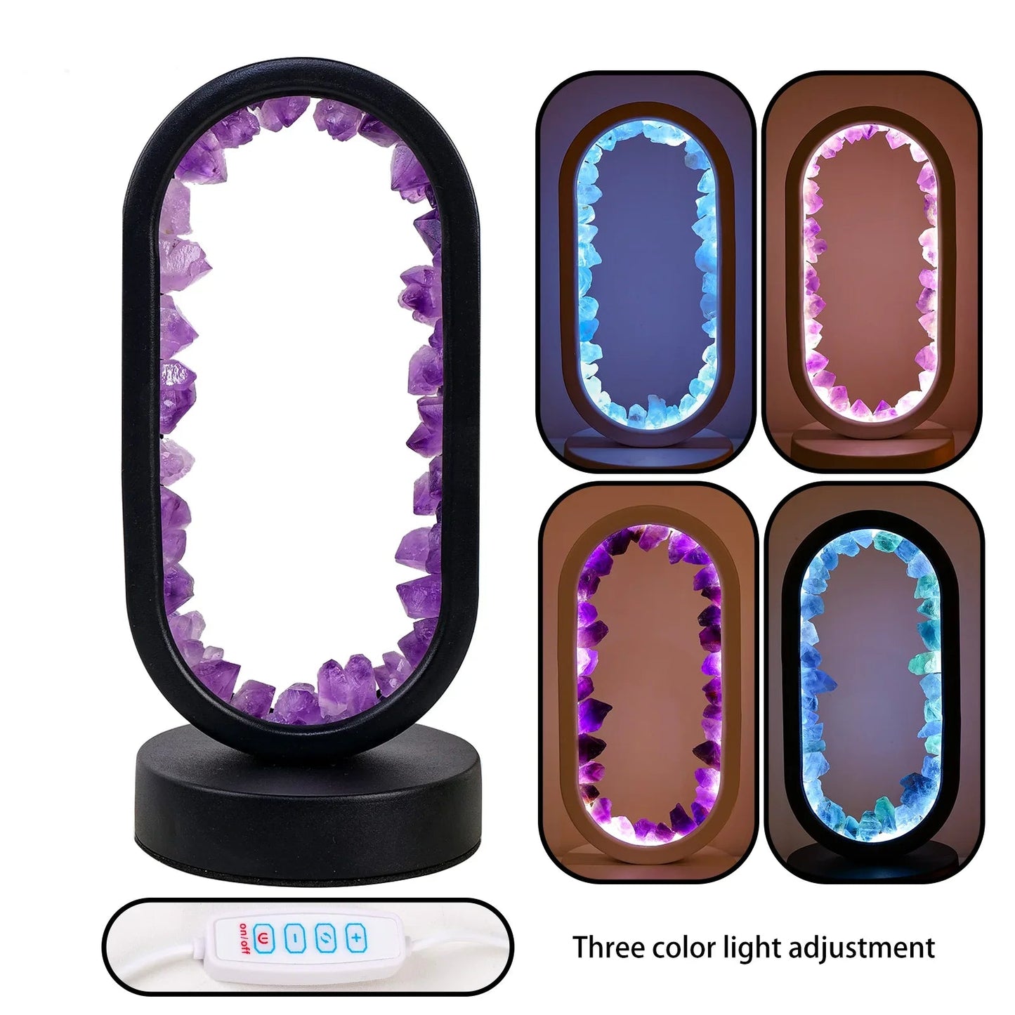 Brehn | Handgemachte Amethystlampe - Serenith