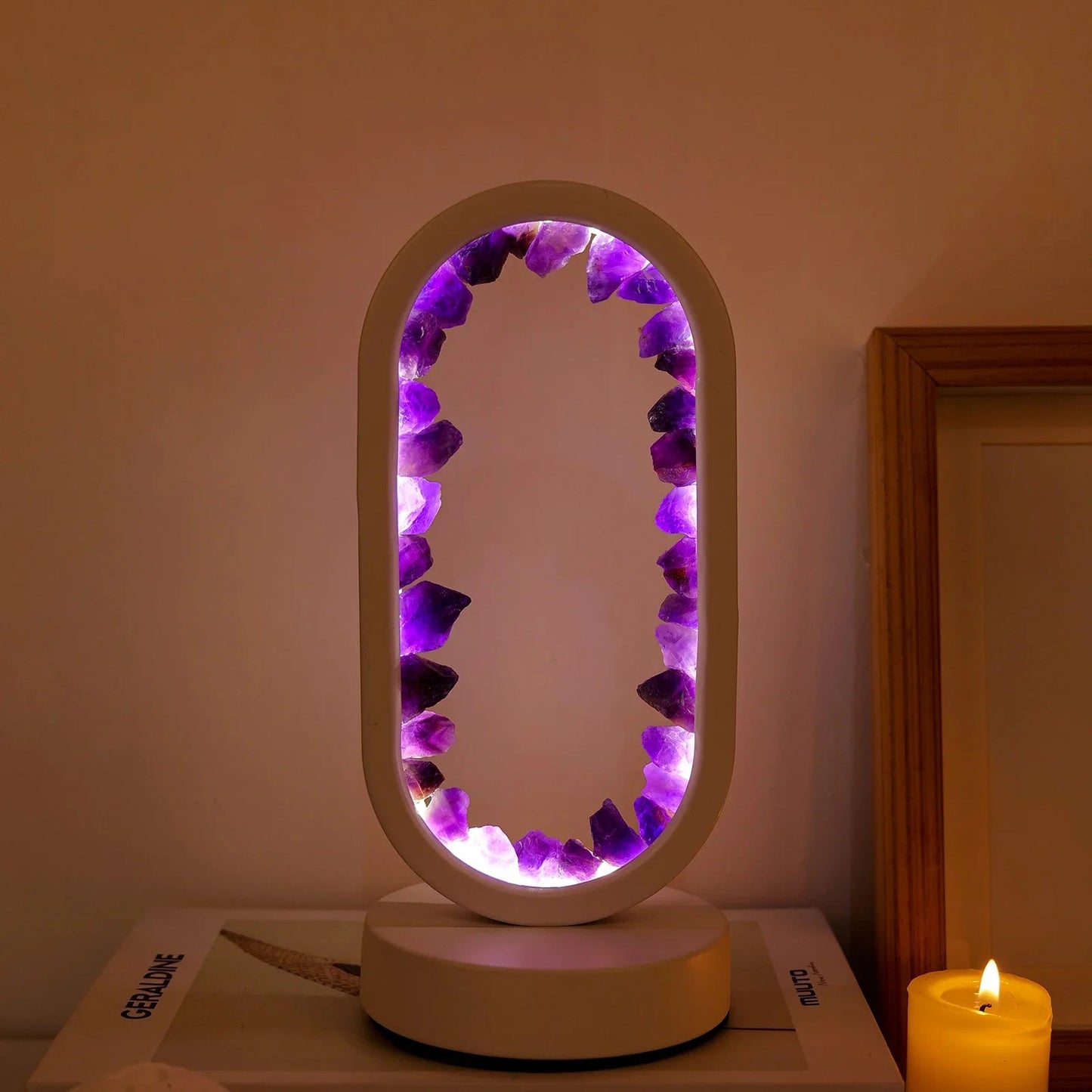 Brehn | Handgemachte Amethystlampe - Serenith