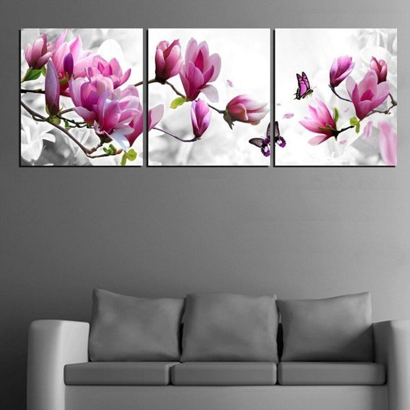 Lila-rosa Tulpenblüten - Leinwandbilder