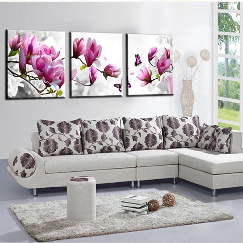 Lila-rosa Tulpenblüten - Leinwandbilder
