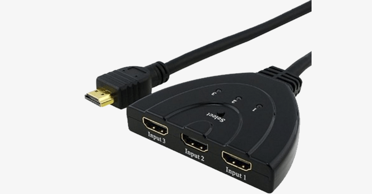 HDMI-Switch 3x1 (3 Eingänge x 1 Ausgang) Splitter-Switch – Erleichtert das Leben!