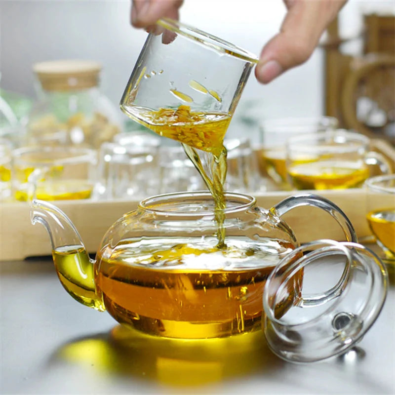 Hitzeresistenter Glas Teekanne Glas Teekanne mit Sieb Teekannen-Set | Brehn