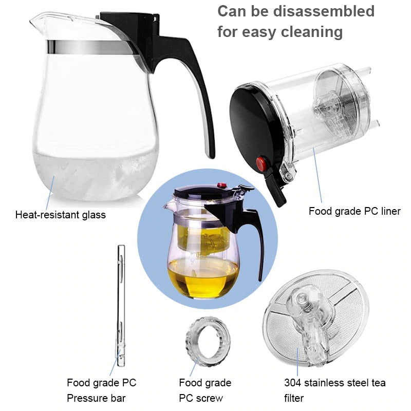 Hitzebeständige Glas Teekanne mit Teefilter Kessel Teekanne | Brehn