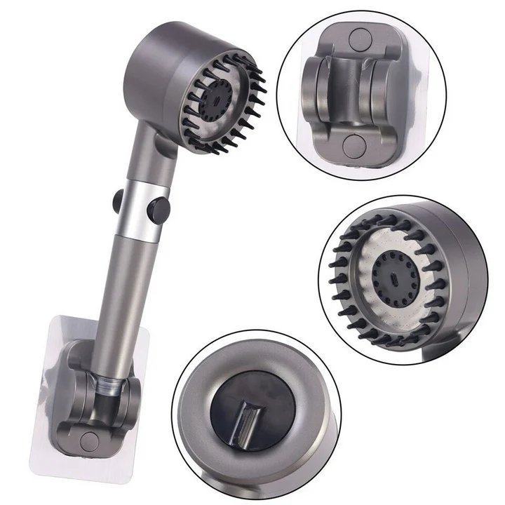 Brehn | Hochdruck-Massageduschkopf - Handbrause mit 3 Strahlarten und Filtern