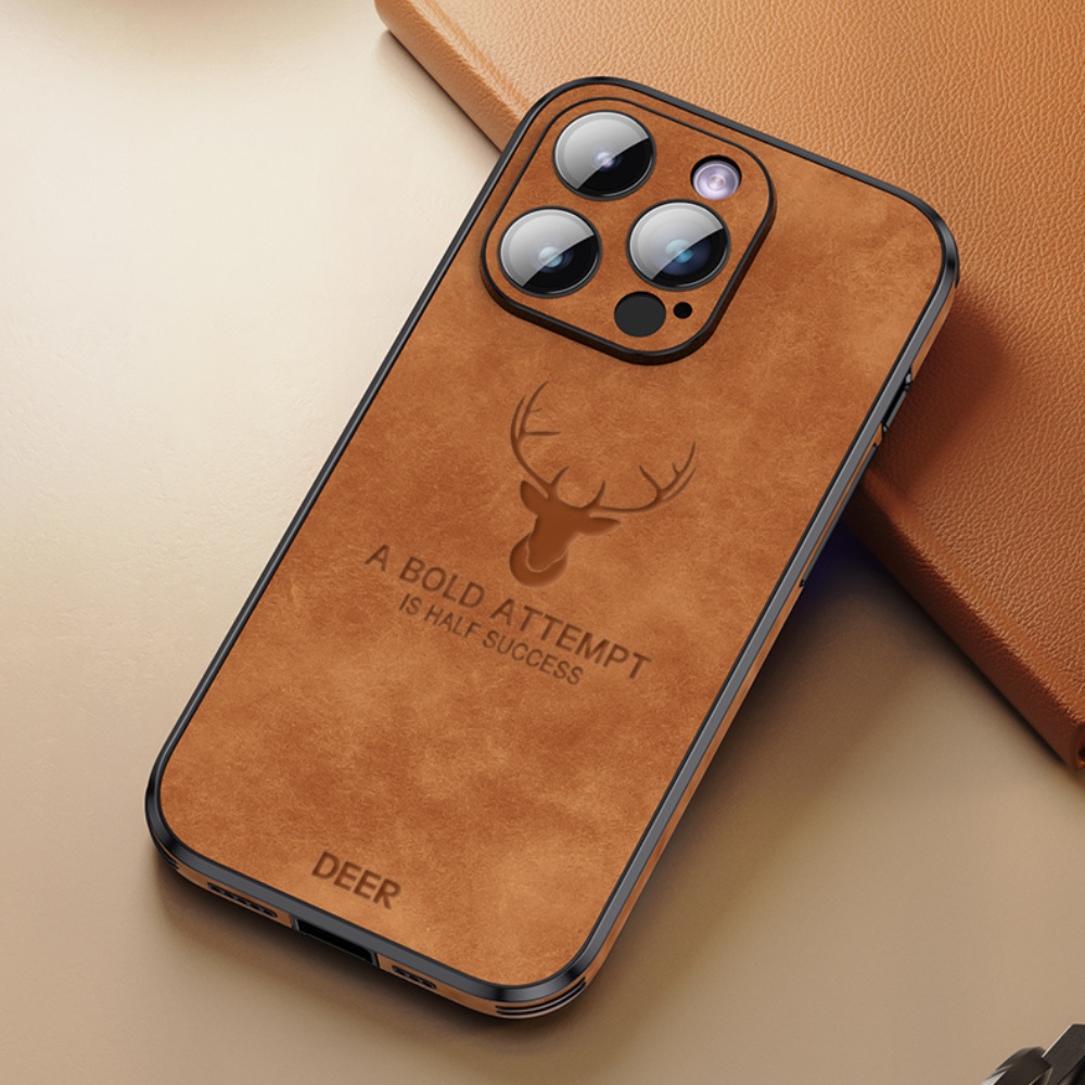 Brehn | Deer - Luxuriöse Leder-iPhone-Hülle mit stilvollem Design und stoßfestem Schutz