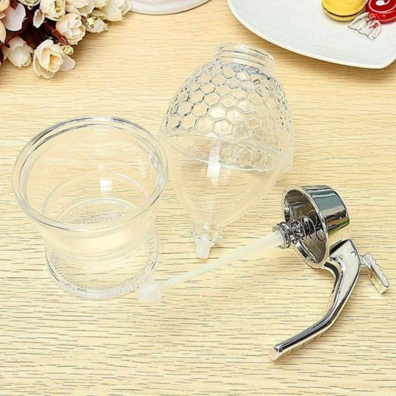 Driupfrei Honigspender mit Waben-Design – 200 ml Kunststoff | Brehn
