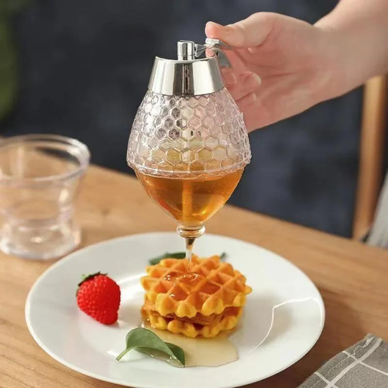 Driupfrei Honigspender mit Waben-Design – 200 ml Kunststoff | Brehn