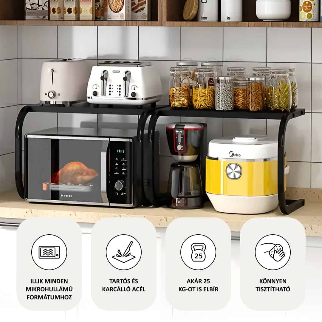 SpaceRack™ Küchenregal 2 Ebenen ohne Bohren | Brehn