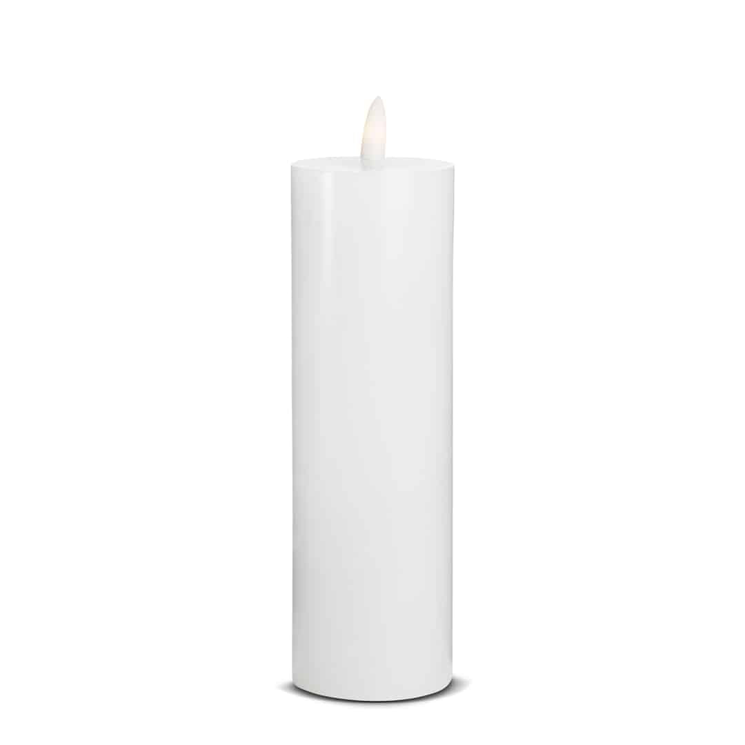 LED Kerze (1 Stück) mit realistischer 3D Flamme 5 x 20 cm | Brehn