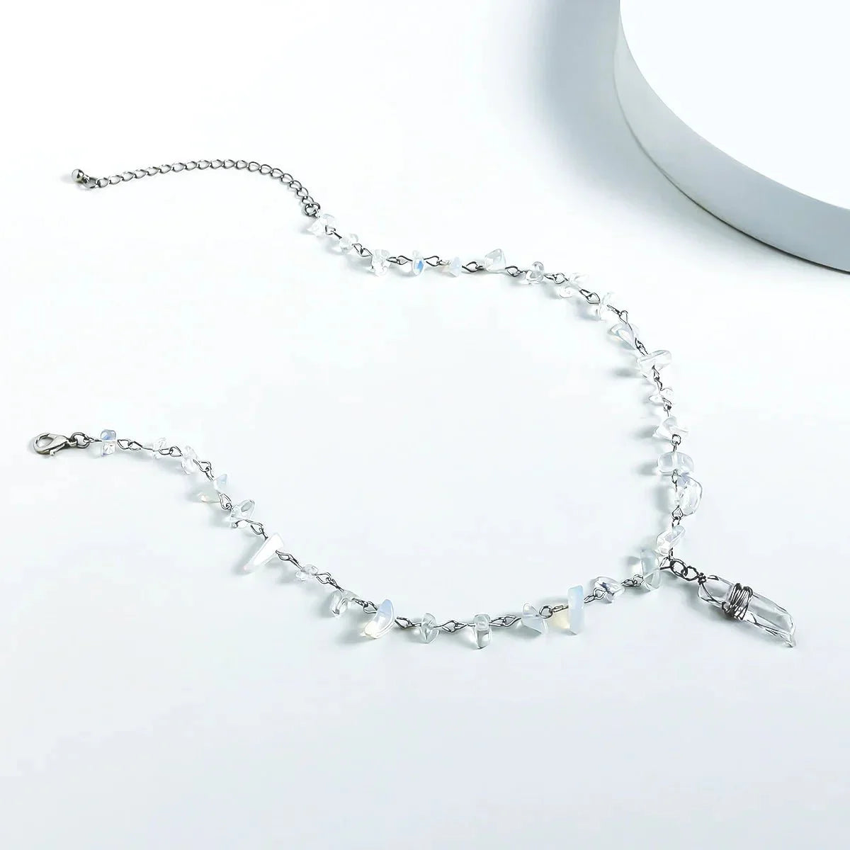 Brehn | Eis Kristall Stein Choker Halskette