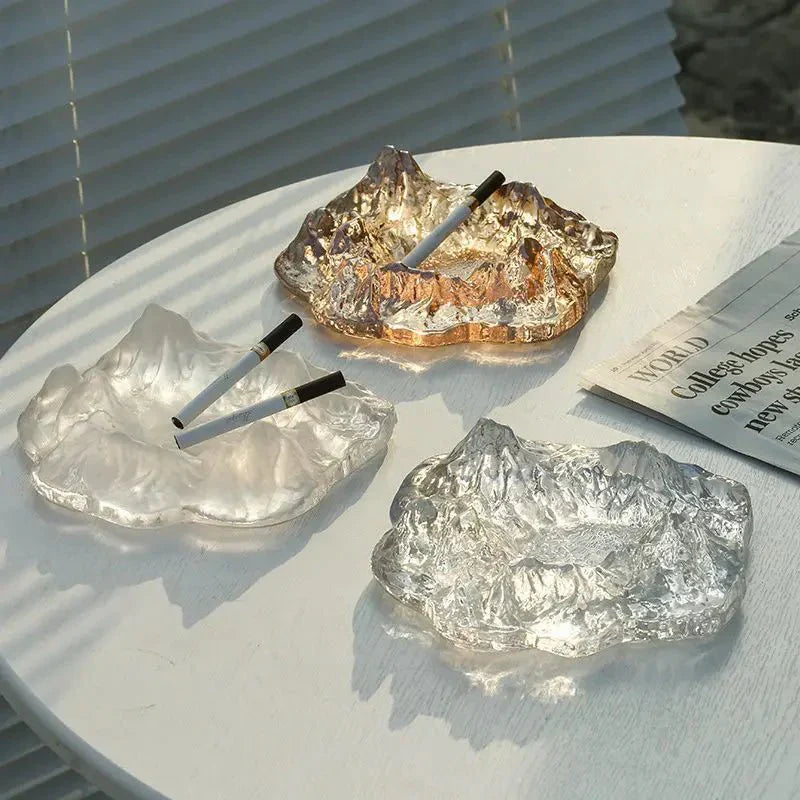 Eisstil-Berg-Glas-Aschenbecher-Dekoration