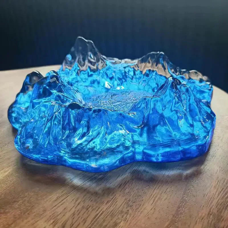 Eisstil-Berg-Glas-Aschenbecher-Dekoration