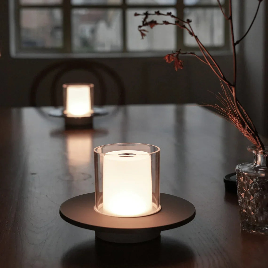 Glas Kerzen Tischlampe | Brehn