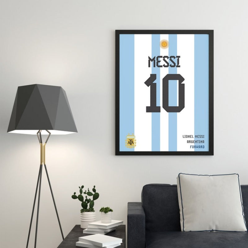 Lionel Messi Trikot Kunstrahmen