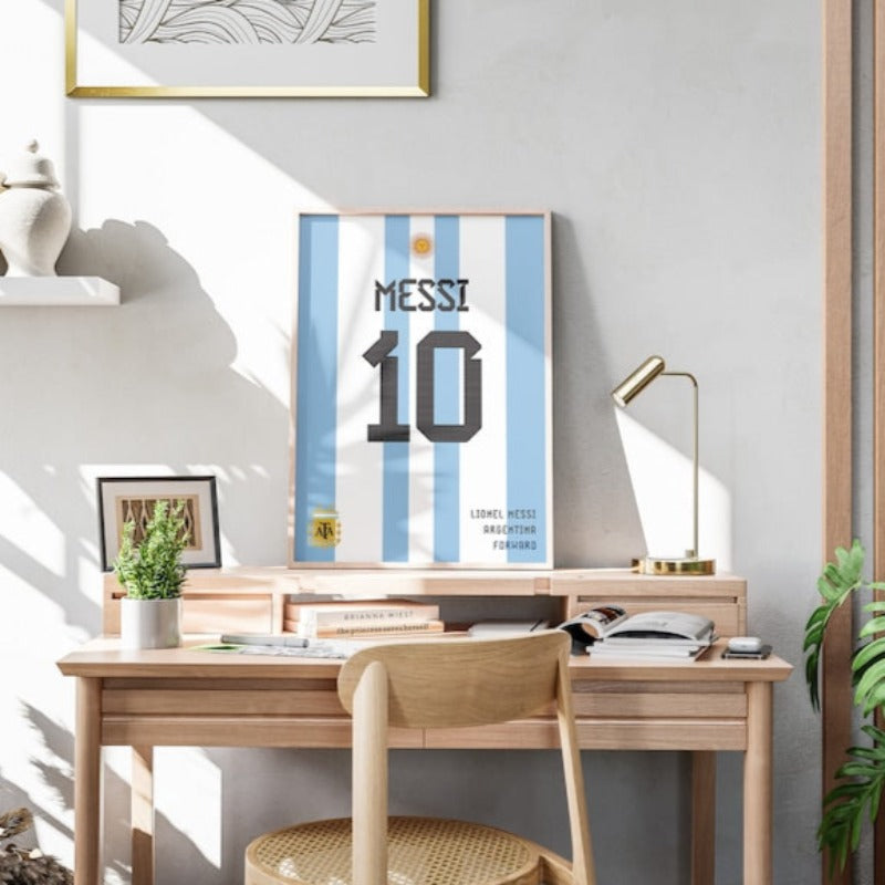 Lionel Messi Trikot Kunstrahmen
