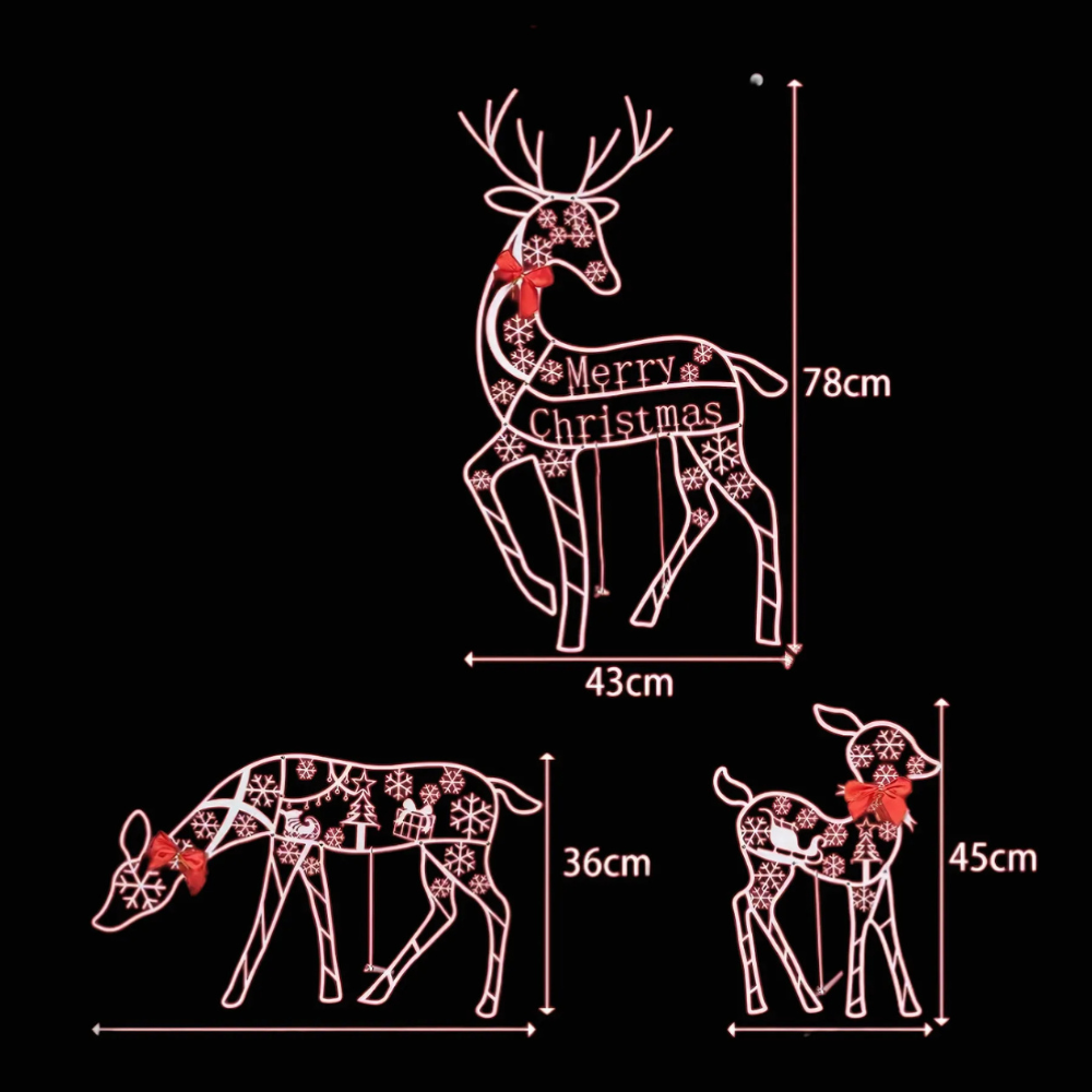Brehn | Weihnachtsdekorationen Rentier Schlitten Lichtdisplay
