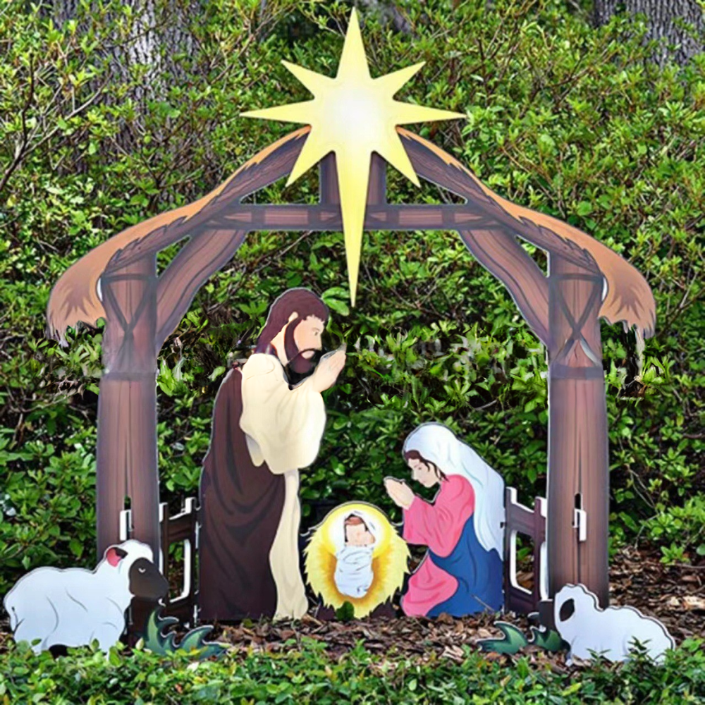 Brehn | Outdoor-Weihnachtskrippe Silhouette Anzeige