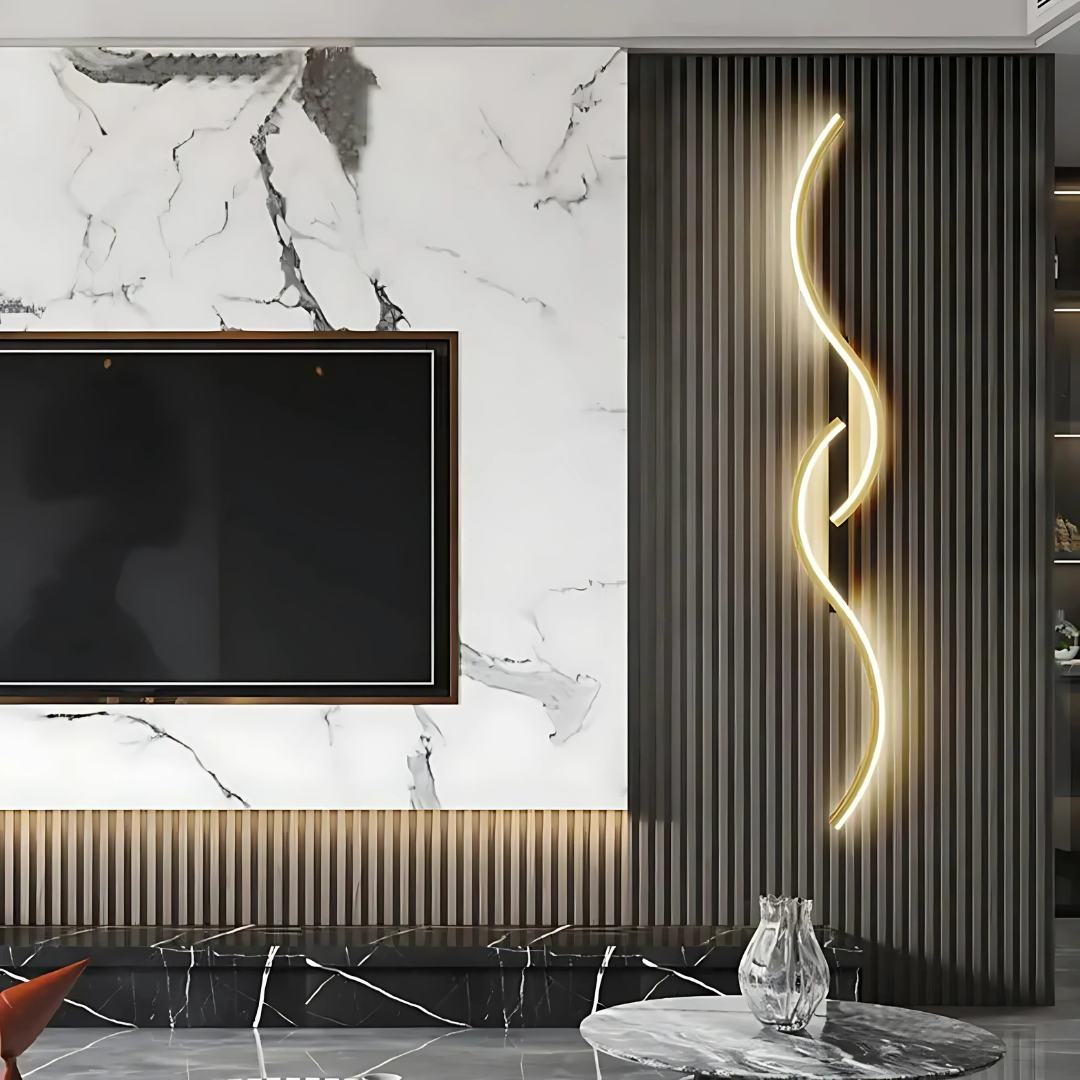 Moderne LED-Streifenleuchten für die Wandmontage