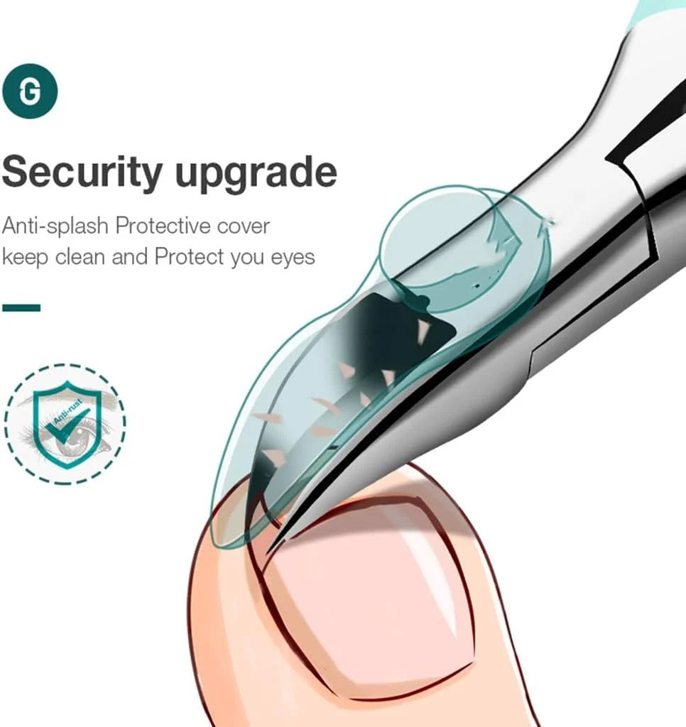 Senior-Nagelschneider mit Spritzschutz – Ergonomisch & Schmerzfrei für Dicke oder Eingewachsene Zehennägel | Brehn
