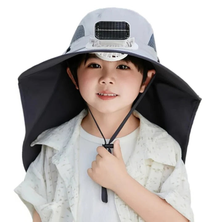 Verstellbare Kinder Solar Ventilator Mütze | Brehn