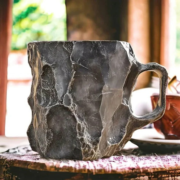 Facettierter Kaffeebecher aus Mineralkristall – Elegante Glastasse