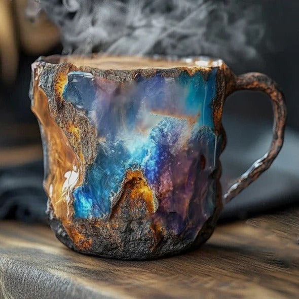 Facettierter Kaffeebecher aus Mineralkristall – Elegante Glastasse