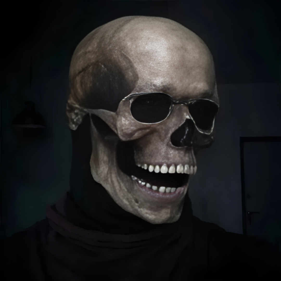 Realistische Halloween-Totenkopfmaske