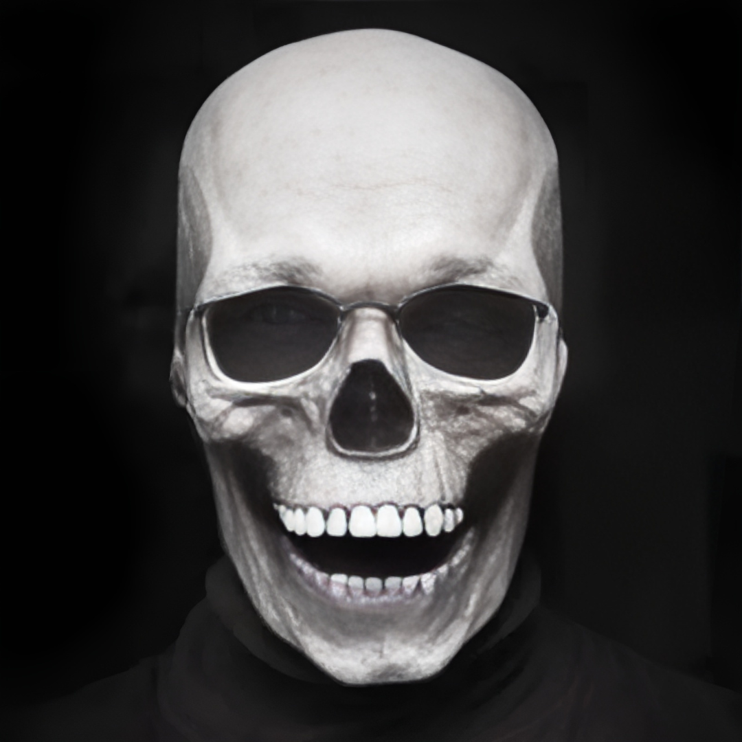 Realistische Halloween-Totenkopfmaske