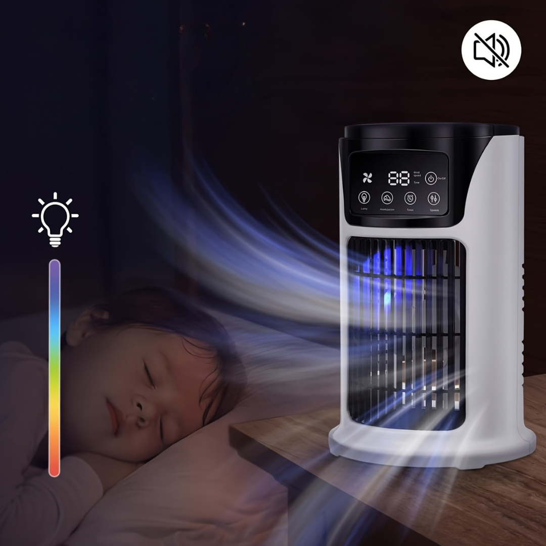 Tragbarer Klimaanlagen-Luftbefeuchter Ventilator USB Weiß | Brehn